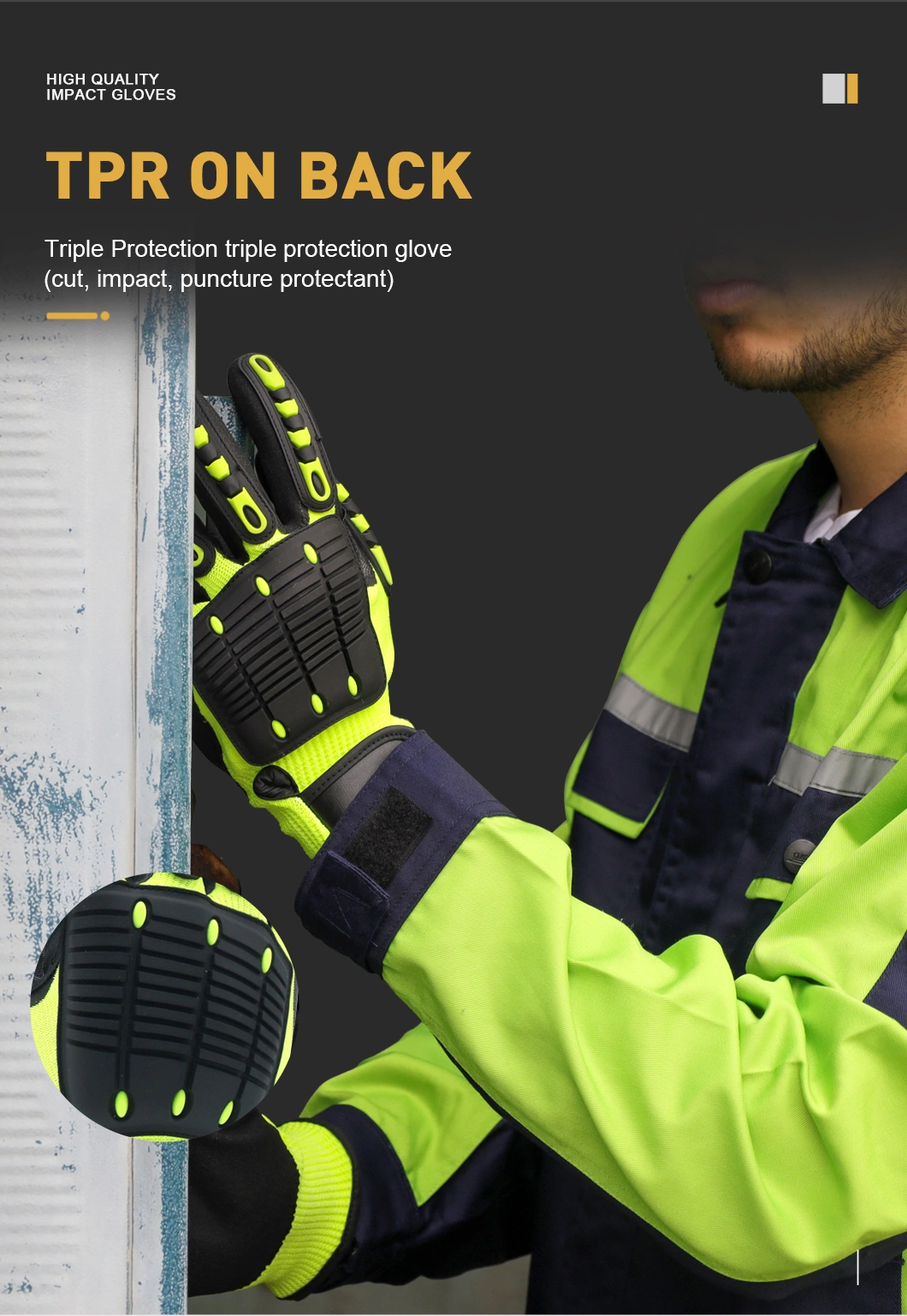 Industrial Seamless Mechanic Work Safety Labor Working Cut Resistant Protective Latex Nitrile Hand Glove