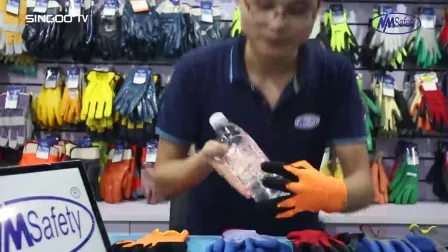 Nmsafety 13G красочные рабочие перчатки из полиэстера с латексным покрытием